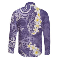 Violet Polynesian Tribal Frangipani Tropical Vibe Family Matching Summer Maxi Dress and Hawaiian Shirt LT14 - Polynesian Pride