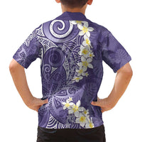 Violet Polynesian Tribal Frangipani Tropical Vibe Family Matching Tank Maxi Dress and Hawaiian Shirt LT14 - Polynesian Pride