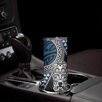 Blue Aotearoa Niho Taniwha Skinny Tumbler Maori Mythology Tooth - Taniko Motifs LT14 - Polynesian Pride