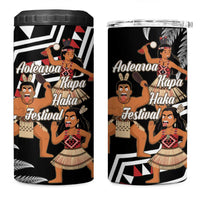 Aotearoa Kapa Haka 4 in 1 Can Cooler Tumbler 2025 Festival - Traditional Maori Dance LT14 One Size: 16 oz Black - Polynesian Pride