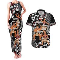 Aotearoa Kapa Haka Couples Matching Tank Maxi Dress and Hawaiian Shirt 2025 Festival - Traditional Maori Dance LT14 Black - Polynesian Pride