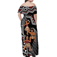 Aotearoa Kapa Haka Off Shoulder Maxi Dress 2025 Festival - Traditional Maori Dance LT14 - Polynesian Pride