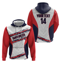 AS Venus Tahiti Football Custom Zip Hoodie Go Champions Polynesian Pattern