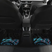 New Zealand Lizard Car Mats Silver Fern Aotearoa Maori With Paua Shell