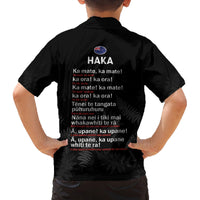 New Zealand Haka Rugby Family Matching Off Shoulder Maxi Dress and Hawaiian Shirt 2024 Pacific Go Black Silver Fern LT14 - Polynesian Pride