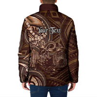 Personalised Polynesia Zodiac Capricorn Padded Jacket Galaxy Polynesian Pattern Chest Tattoo Style