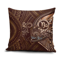 Personalised Polynesia Zodiac Capricorn Pillow Cover Galaxy Polynesian Pattern Chest Tattoo Style