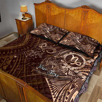 Personalised Polynesia Zodiac Capricorn Quilt Bed Set Galaxy Polynesian Pattern Chest Tattoo Style