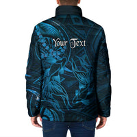 Personalised Polynesia Zodiac Pisces Padded Jacket Galaxy Polynesian Pattern Chest Tattoo Style