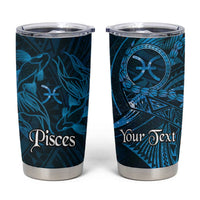 Personalised Polynesia Zodiac Pisces Tumbler Cup Galaxy Polynesian Pattern Chest Tattoo Style