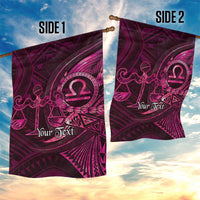 Personalised Polynesia Zodiac Libra Garden Flag Galaxy Polynesian Pattern Chest Tattoo Style