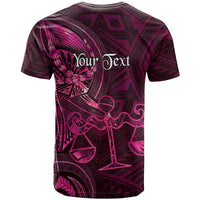 Personalised Polynesia Zodiac Libra T Shirt Galaxy Polynesian Pattern Chest Tattoo Style