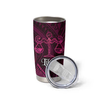 Personalised Polynesia Zodiac Libra Tumbler Cup Galaxy Polynesian Pattern Chest Tattoo Style