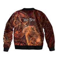 Personalised Polynesia Zodiac Leo Bomber Jacket Galaxy Polynesian Pattern Chest Tattoo Style