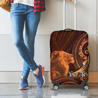 Personalised Polynesia Zodiac Leo Luggage Cover Galaxy Polynesian Pattern Chest Tattoo Style