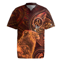 Personalised Polynesia Zodiac Leo Rugby Jersey Galaxy Polynesian Pattern Chest Tattoo Style