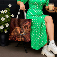 Personalised Polynesia Zodiac Leo Tote Bag Galaxy Polynesian Pattern Chest Tattoo Style