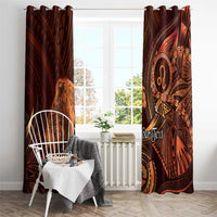 Personalised Polynesia Zodiac Leo Window Curtain Galaxy Polynesian Pattern Chest Tattoo Style