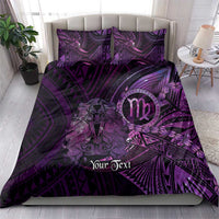 Personalised Polynesia Zodiac Virgo Bedding Set Galaxy Polynesian Pattern Chest Tattoo Style