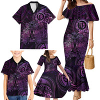 Personalised Polynesia Zodiac Virgo Family Matching Mermaid Dress and Hawaiian Shirt Galaxy Polynesian Pattern Chest Tattoo Style LT14 - Polynesian Pride