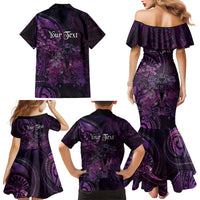 Personalised Polynesia Zodiac Virgo Family Matching Mermaid Dress and Hawaiian Shirt Galaxy Polynesian Pattern Chest Tattoo Style LT14 - Polynesian Pride