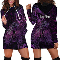Personalised Polynesia Zodiac Virgo Hoodie Dress Galaxy Polynesian Pattern Chest Tattoo Style