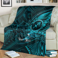 Personalised Polynesia Zodiac Sagittarius Blanket Galaxy Polynesian Pattern Chest Tattoo Style