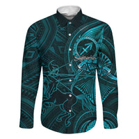 Personalised Polynesia Zodiac Sagittarius Family Matching Puletasi and Hawaiian Shirt Galaxy Polynesian Pattern Chest Tattoo Style