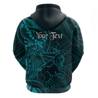 Personalised Polynesia Zodiac Sagittarius Zip Hoodie Galaxy Polynesian Pattern Chest Tattoo Style
