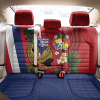 Hawaii And Tonga Back Car Seat Cover Shark Tattoo With Tongan Coat Of Arms LT14 - Polynesian Pride