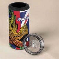 Hawaii And Tonga 4 in 1 Can Cooler Tumbler Shark Tattoo With Tongan Coat Of Arms LT14 - Polynesian Pride