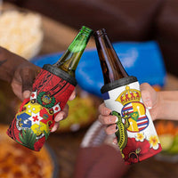 Hawaii And Tonga 4 in 1 Can Cooler Tumbler King Kalakaua Tribal Gecko Tongan Ngatu LT14 - Polynesian Pride