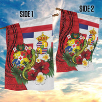 Hawaii And Tonga Garden Flag King Kalakaua Tribal Gecko Tongan Ngatu LT14 - Polynesian Pride