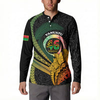 Personalised Vanuatu Independence Day Button Sweatshirt July 30 Pig Tusk Long God Yumi Stanap LT14 - Polynesian Pride