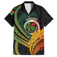 Personalised Vanuatu Independence Day Hawaiian Shirt July 30 Pig Tusk Long God Yumi Stanap LT14 Black - Polynesian Pride