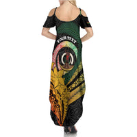 Personalised Vanuatu Independence Day Summer Maxi Dress July 30 Pig Tusk Long God Yumi Stanap LT14 - Polynesian Pride