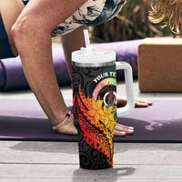 Personalised Vanuatu Independence Day Tumbler With Handle July 30 Pig Tusk Long God Yumi Stanap