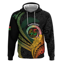 Personalised Vanuatu Independence Day Zip Hoodie July 30 Pig Tusk Long God Yumi Stanap LT14 Pullover Hoodie Black - Polynesian Pride