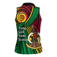 Halo Vanuatu Women Sleeveless Polo Shirt Happy 45th Independence Anniversary