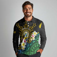 Lalawigan ng Palawan Long Sleeve Polo Shirt Philippines Province Land of Promise LT14 - Polynesian Pride