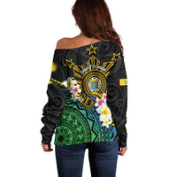 Lalawigan ng Palawan Off Shoulder Sweater Philippines Province Land of Promise LT14 - Polynesian Pride