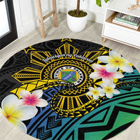 Lalawigan ng Palawan Round Carpet Philippines Province Land of Promise LT14 Black - Polynesian Pride