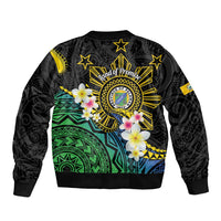 Lalawigan ng Palawan Sleeve Zip Bomber Jacket Philippines Province Land of Promise LT14 - Polynesian Pride