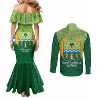 Isabela Philippines Couples Matching Mermaid Dress and Long Sleeve Button Shirt Queen Province Of The North LT14 - Polynesian Pride