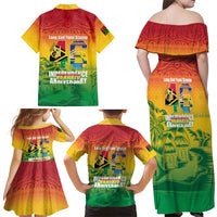 Vanuatu Indipendens Dei Family Matching Off Shoulder Maxi Dress and Hawaiian Shirt Yumi 46th Independence Anniversary LT14 - Polynesian Pride