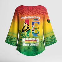 Vanuatu Indipendens Dei Kimono Sleeve Blouse Yumi 46th Independence Anniversary