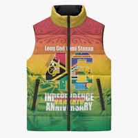 Vanuatu Indipendens Dei Sleeveless Puffer Jacket Yumi 46th Independence Anniversary