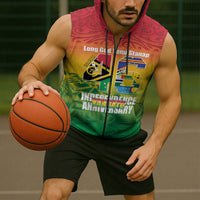 Vanuatu Indipendens Dei Sleeveless Zip Hoodie Yumi 46th Independence Anniversary
