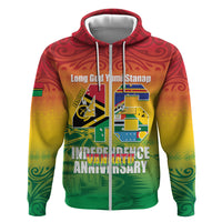Vanuatu Indipendens Dei Zip Hoodie Yumi 46th Independence Anniversary