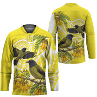 Bellbird New Zealand Hockey Jersey Korimako Kowhai Maori Pattern